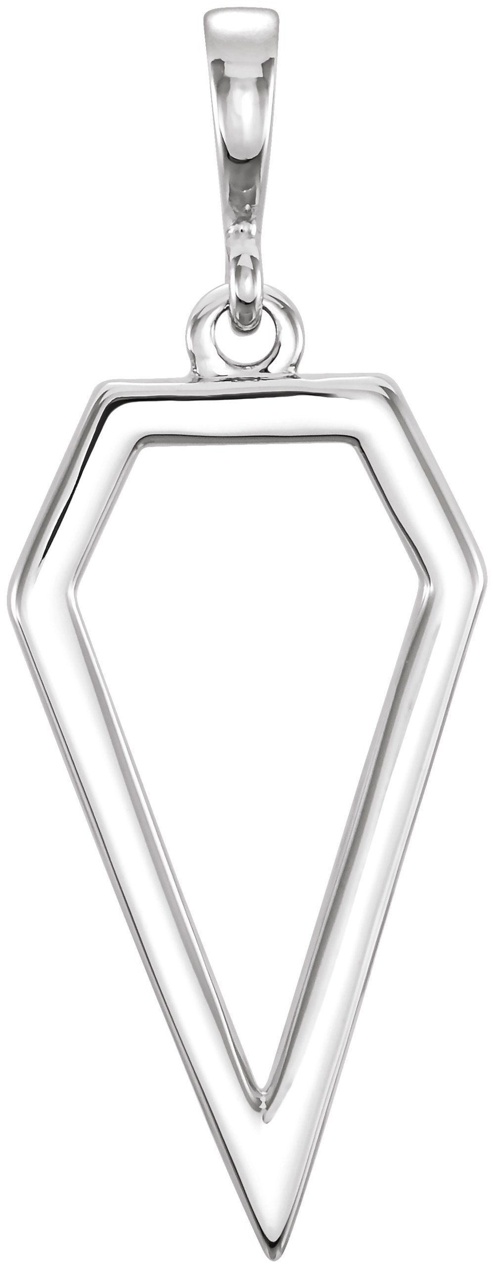 Sterling Silver Geometric Pendant 