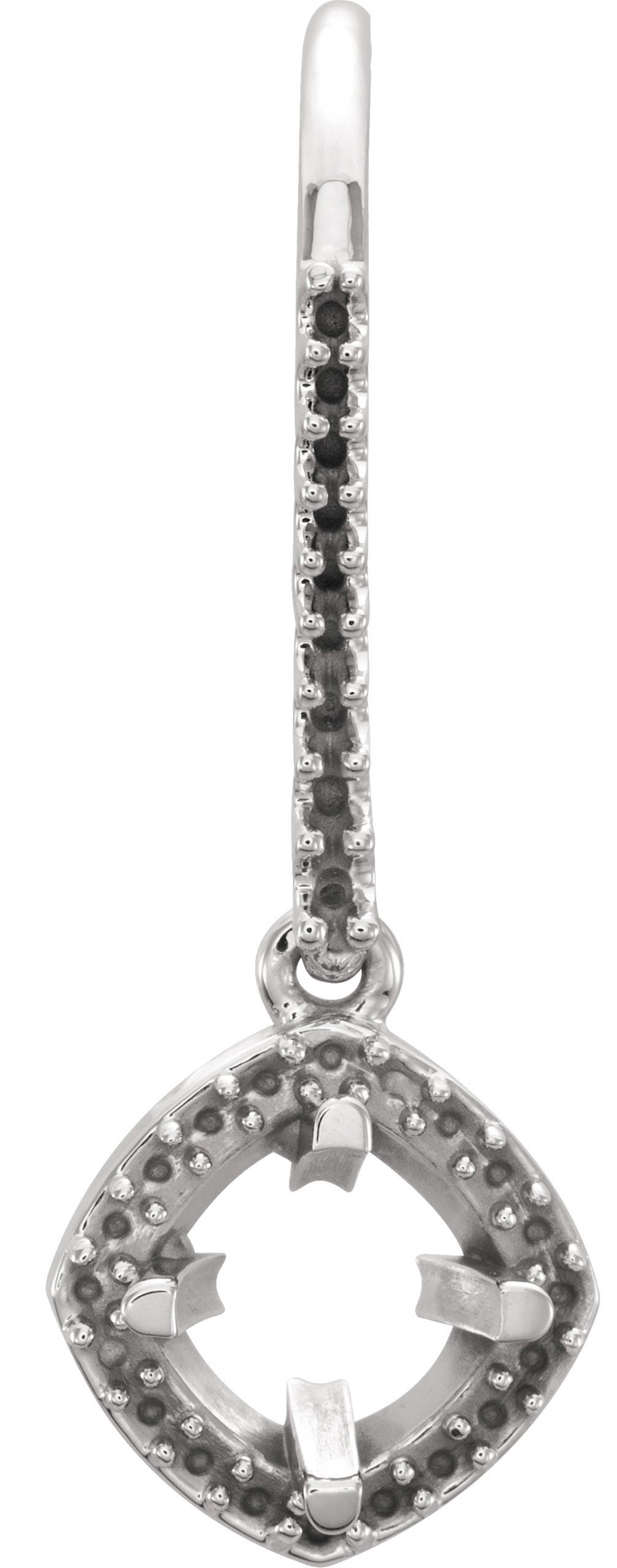 Cushion Halo-Style Earrings