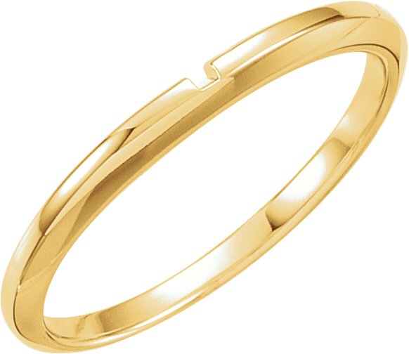 14K Yellow #2 Matching Band with One-Notch