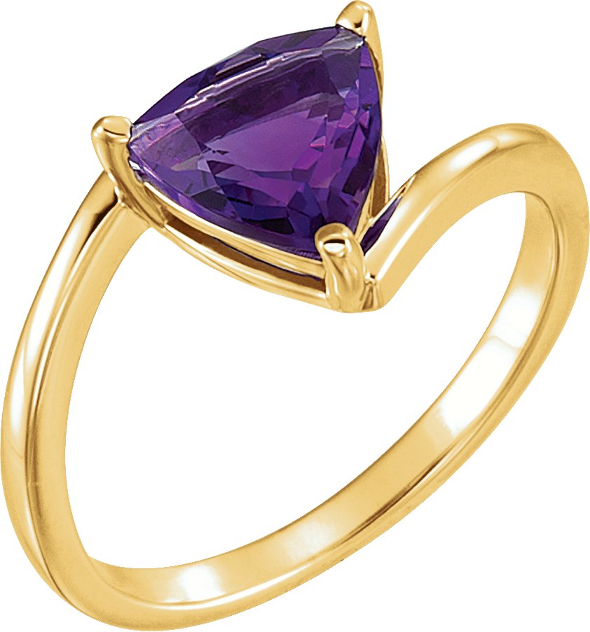 14K Yellow Amethyst Ring Ref 11922546