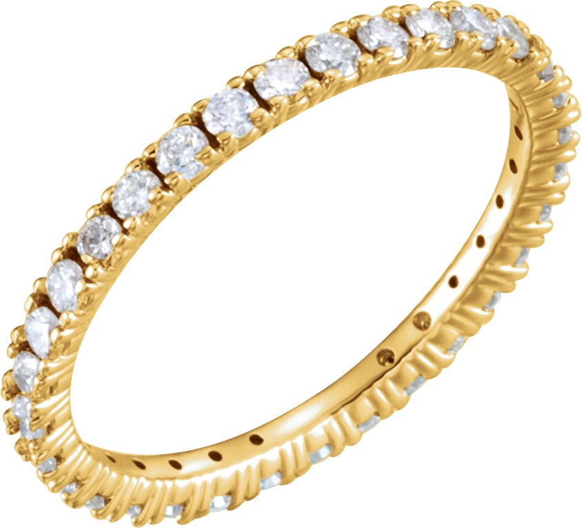 14K Yellow .75 CTW Diamond Eternity Band Size 8.5 Ref 5564307