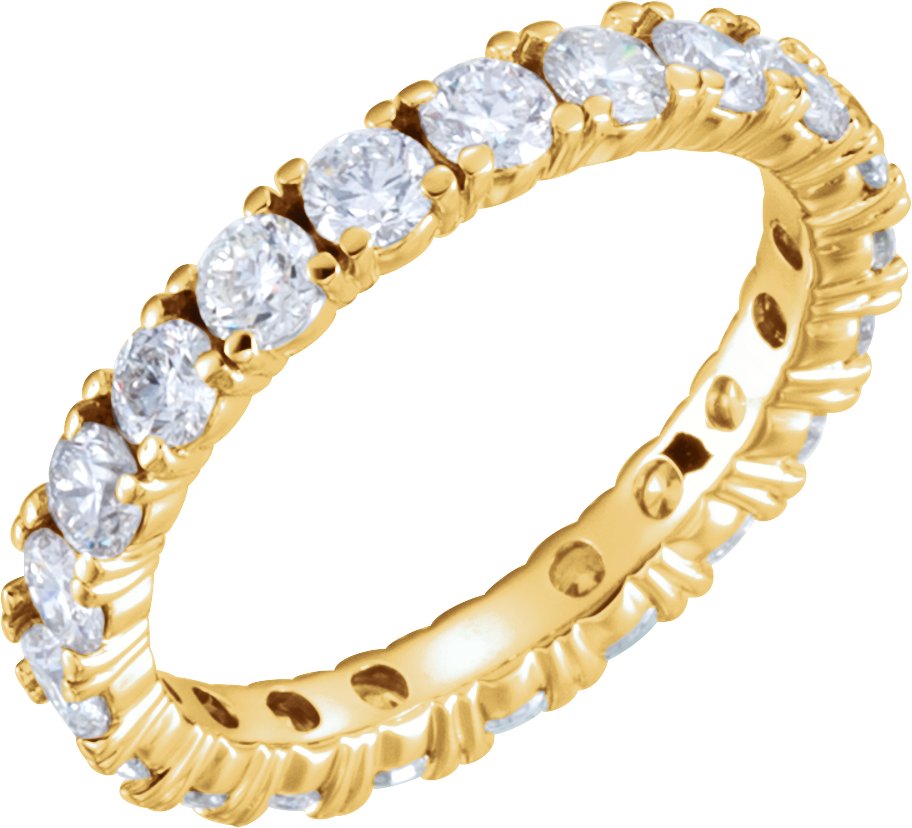 14K Yellow 2.20 CTW Diamond Eternity Band Size 8 Ref 5579001