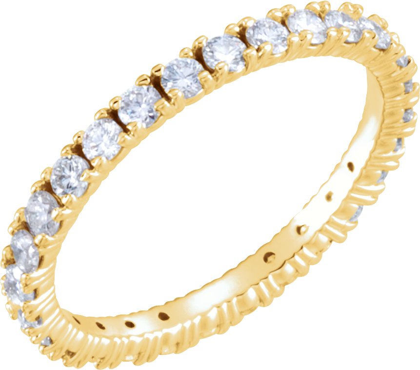 18K Yellow .875 CTW Diamond Eternity Band Size 7 Ref 4951132