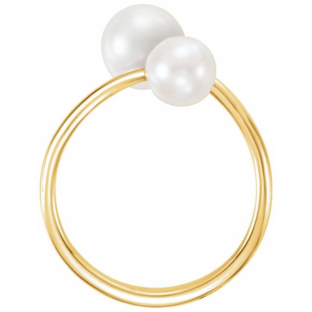 14K Yellow Freshwater Cultured Pearl Ring