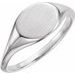 Sterling Silver 11x9 mm Oval Signet Ring