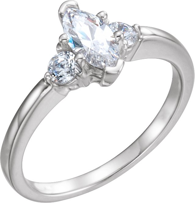Platinum Diamond Engagement Ring .25 CTW Ref 902769