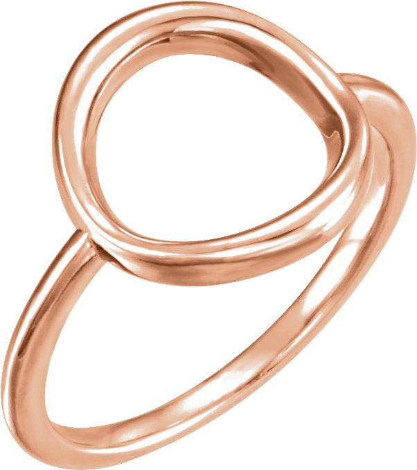 14K Rose Circle Ring 