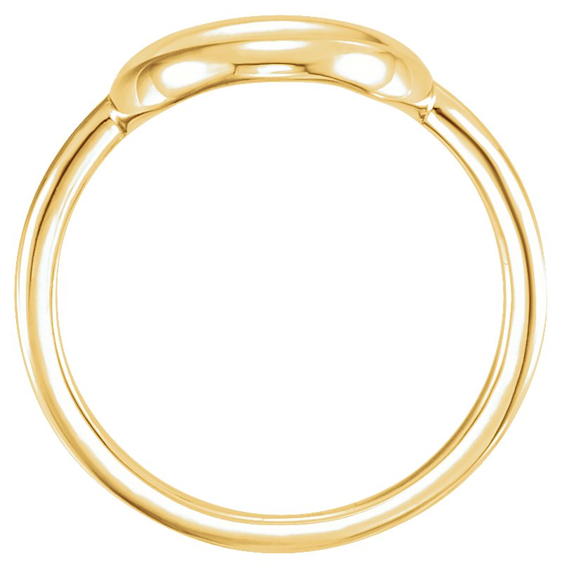 14K Yellow Circle Ring 