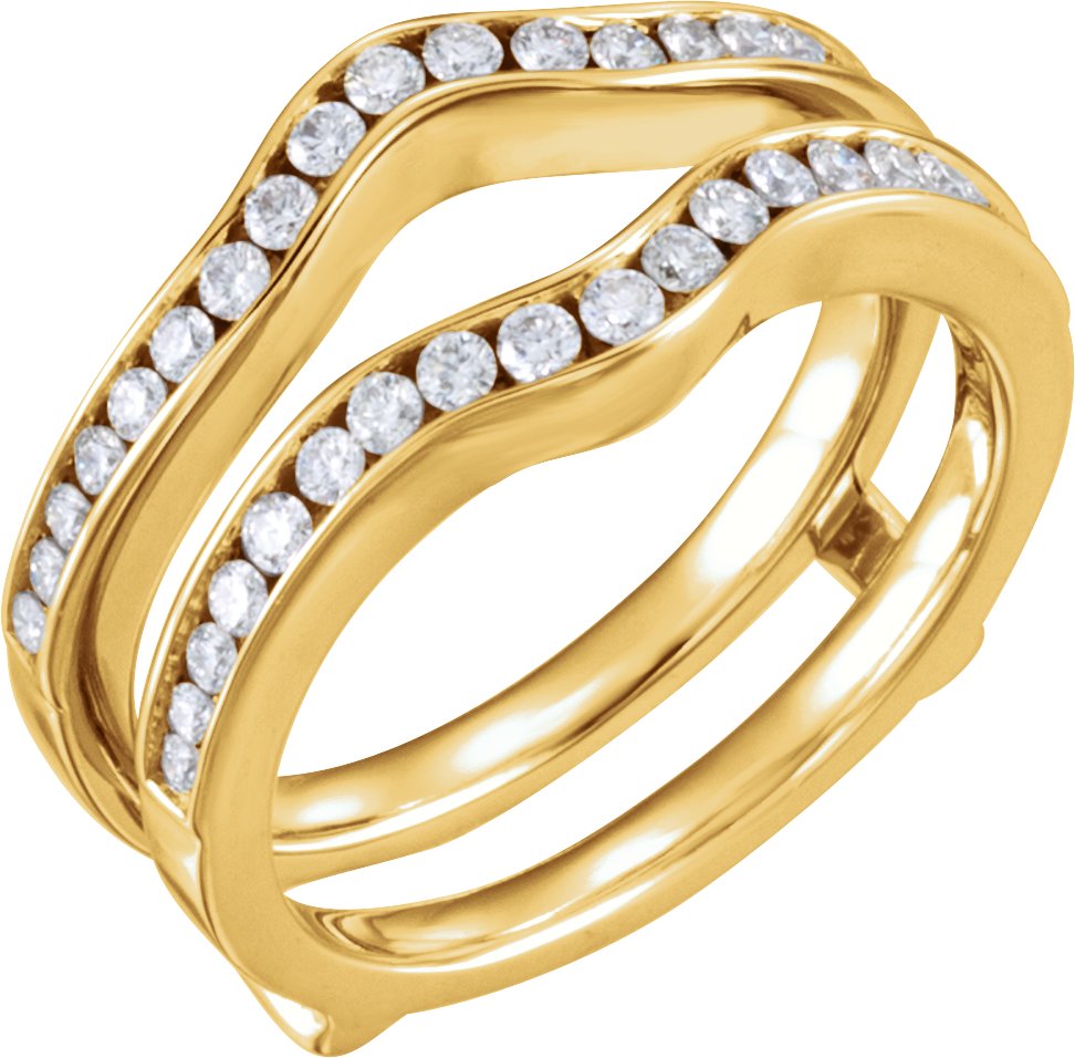 14K Yellow .50 CTW Channel Set Diamond Ring Guard Ref 11988702