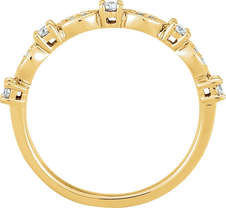 14K Yellow 1/5 CTW Natural Diamond Stackable Ring