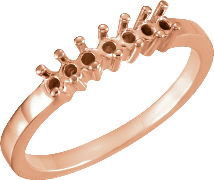 Round Seven-Stone Anniversary Band Mounting