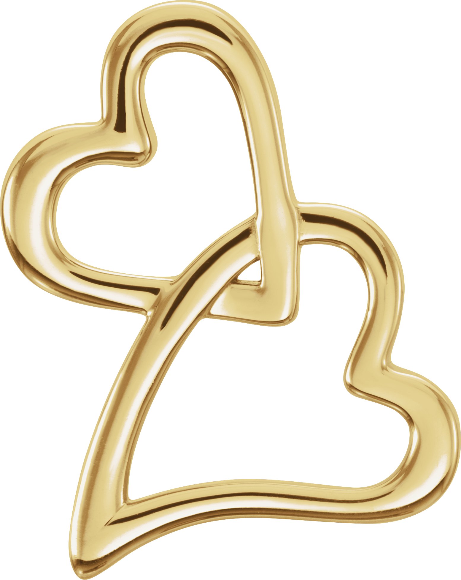 14K Yellow Double Heart Slide Pendant Ref. 12146399