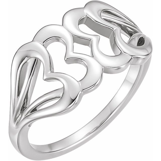 Platinum Heart Ring