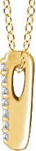 14K Yellow .05 CTW Diamond Bar 16-18