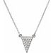 Sterling Silver 1/6 CTW Natural Diamond Triangle 16