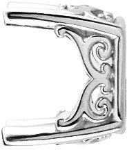Vintage-Inspired Scroll Earring Setting