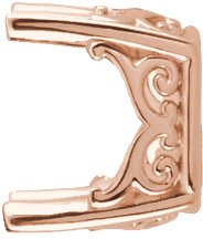 Vintage-Inspired Scroll Earring Setting