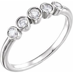Graduated Diamond Bezel Ring or Mounting