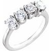 Platinum 4 Stone Diamond Anniversary Ring 1 CTW Ref 365038