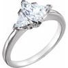 Platinum 3 Stone Marquise Diamond Engagement Ring .67 CTW Ref 815858