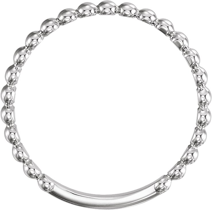 Platinum 2 mm Stackable Bead Ring