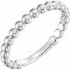 14K White 2.5 mm Stackable Bead Ring Ref 12143125