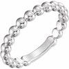 Sterling Silver 3 mm Stackable Bead Ring Ref 12143134