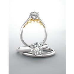 Sculptural-Style Solitaire Engagement Ring