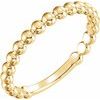 14K Yellow 2.5 mm Stackable Bead Ring Ref 12143126