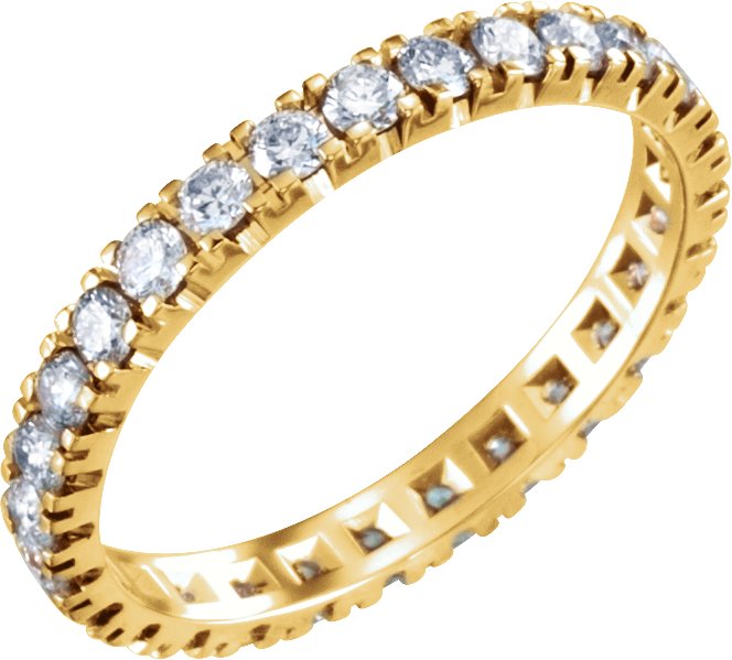 14K Yellow .90 CTW Diamond Eternity Band Size 7 Ref 249685