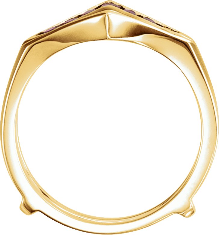 Alternative view of Natural Ruby Ring Guard – 14K Yellow Gold
