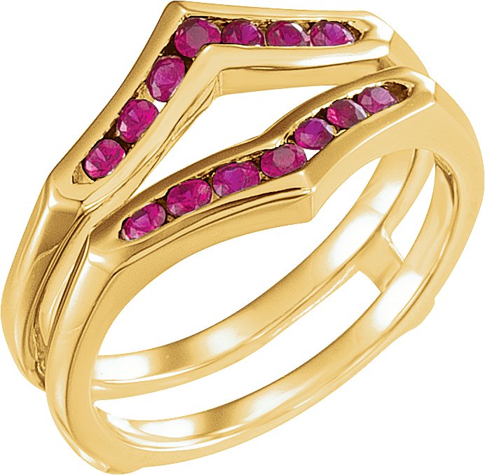Natural Ruby Ring Guard – 14K Yellow Gold
