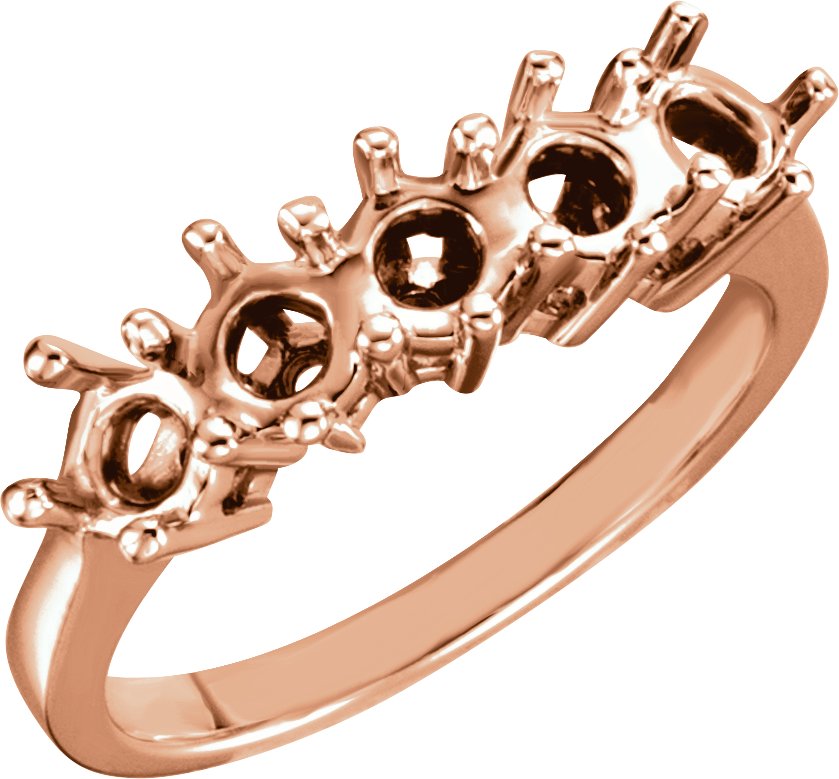 Five-Stone Anniversary Band - 10K Rose