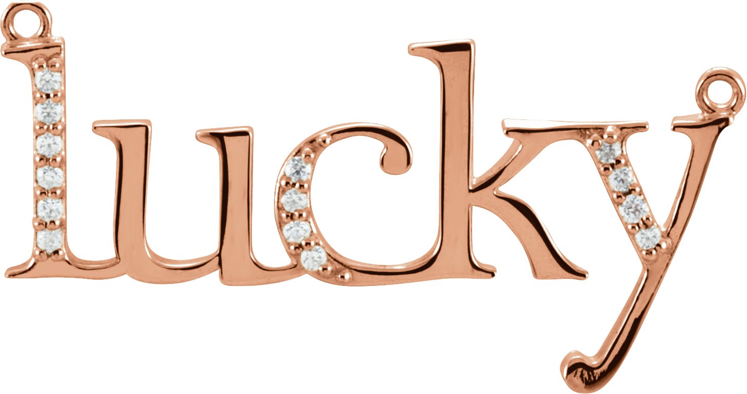"Lucky" Phrase Necklace or Center