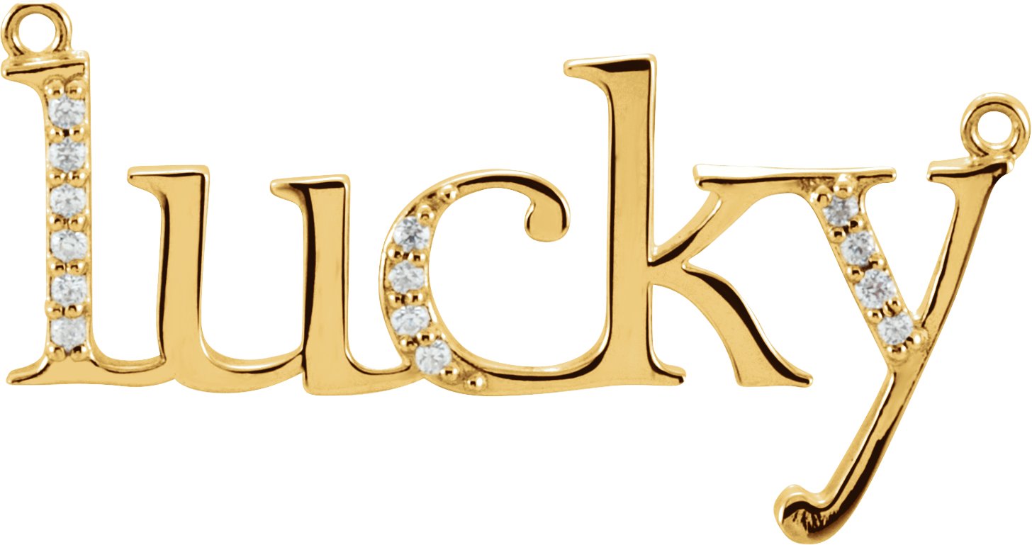 "Lucky" Phrase Necklace or Center