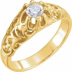 Ladies' Belcher-style Solitaire Ring Mounting