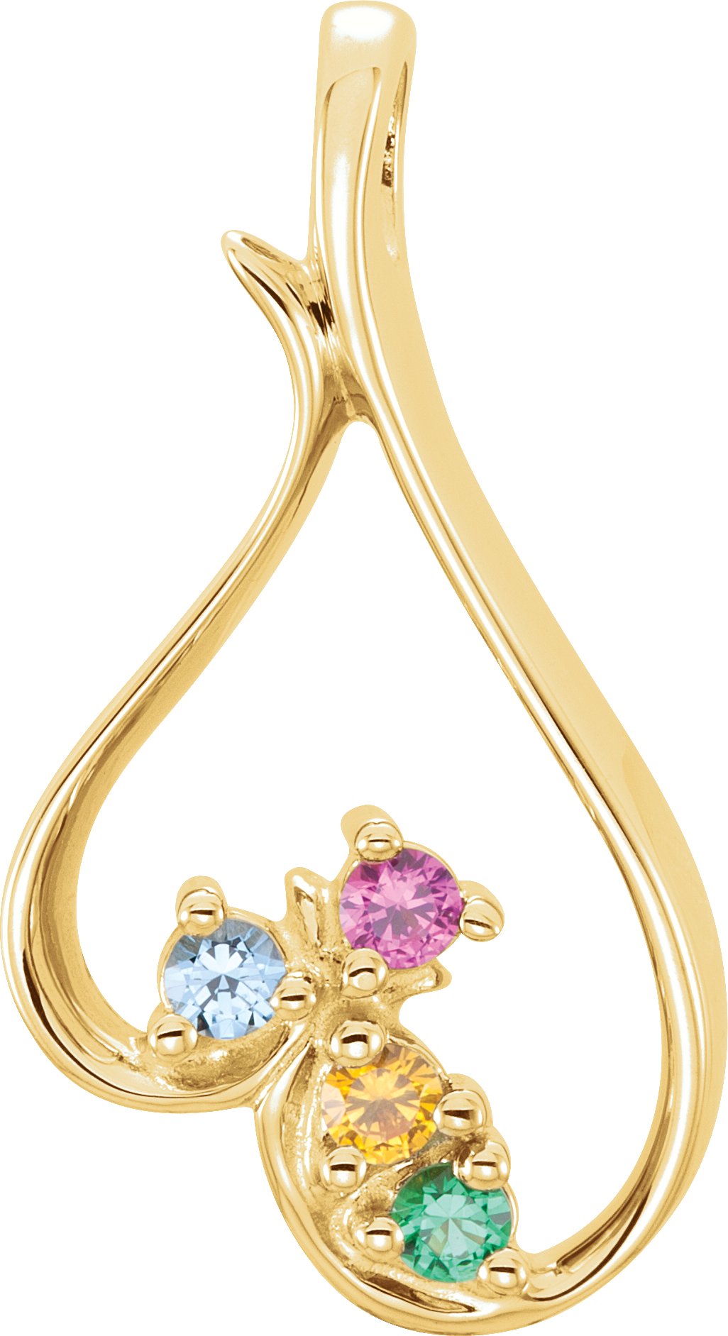 Family Heart Slide Pendant