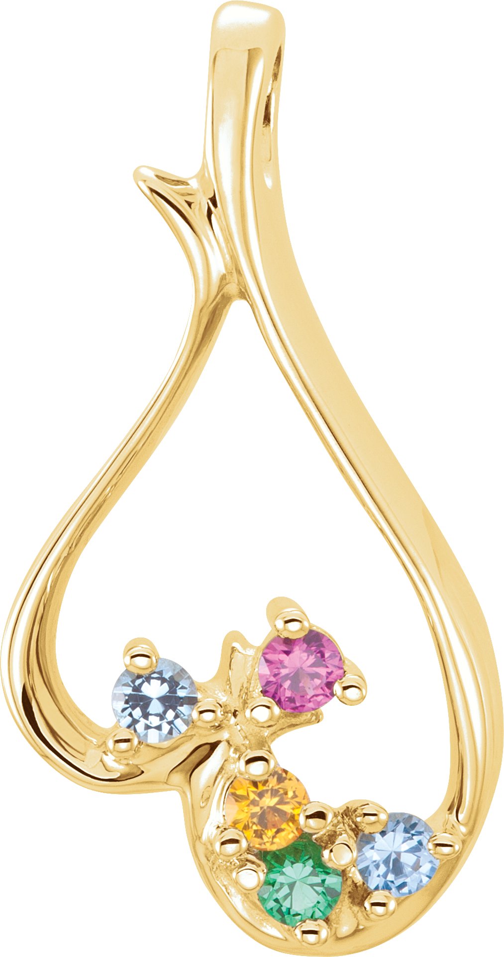 Family Heart Slide Pendant