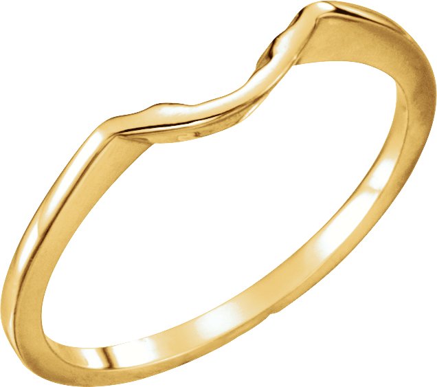 14K Yellow Matching Band for 6x4 mm Oval
