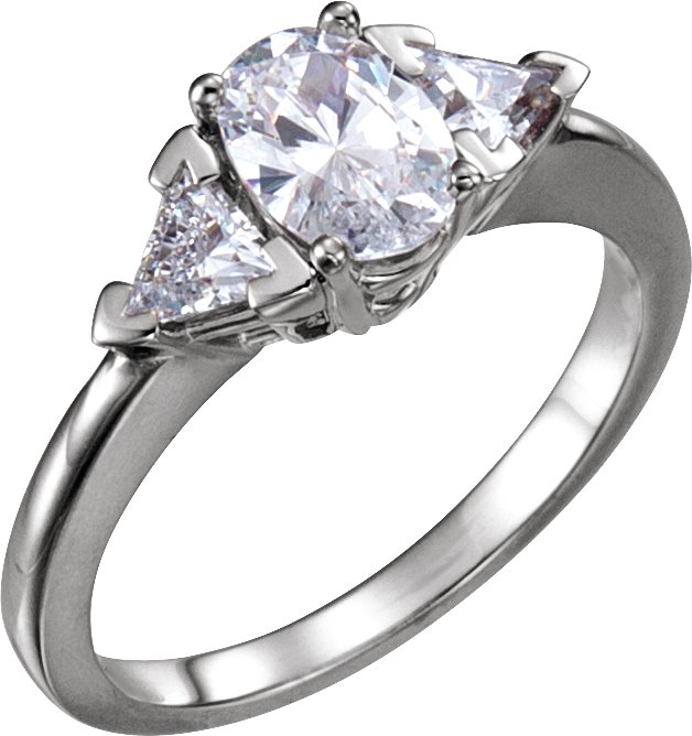 3 Stone Engagement Ring Mounting or Band