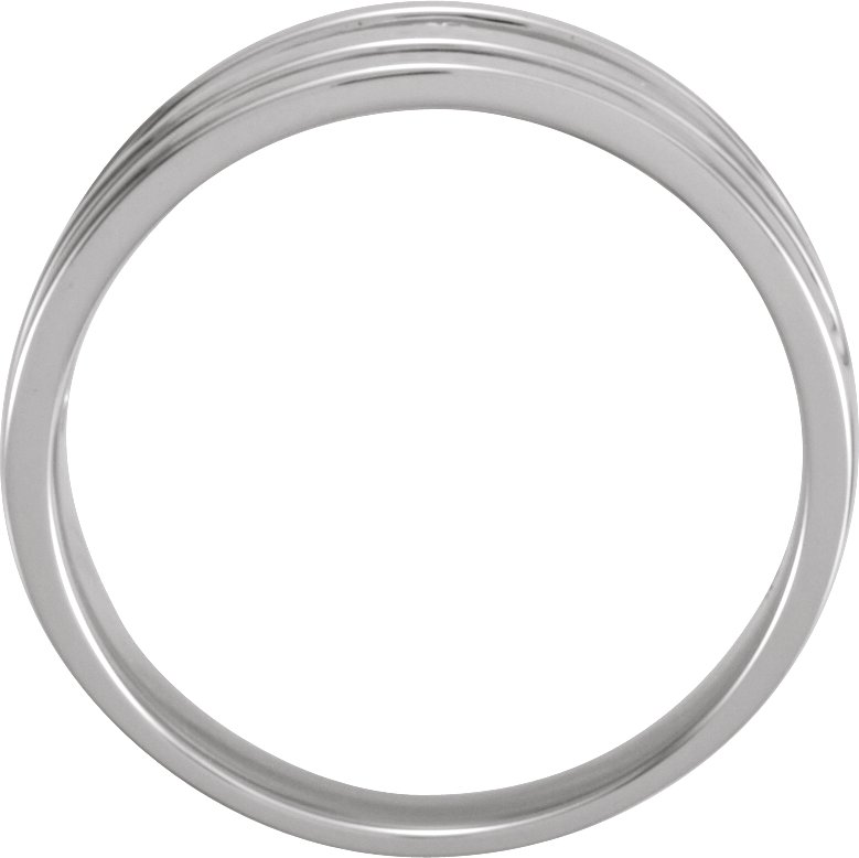 Sterling Silver 11 mm Negative Space Band