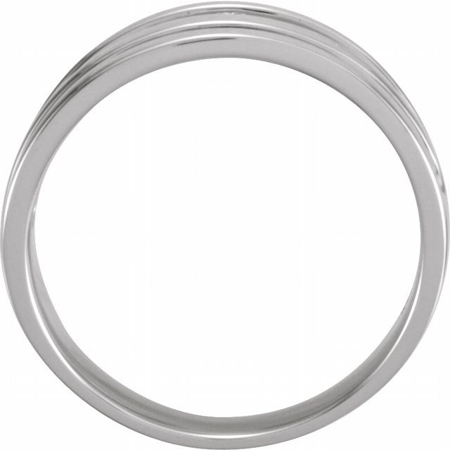 14K White 11 mm Negative Space Band