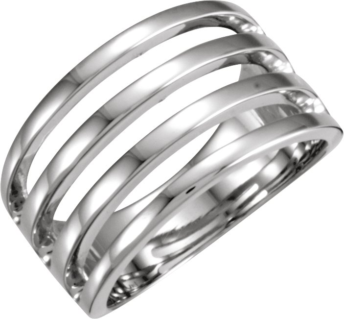 Sterling Silver 11 mm Negative Space Band