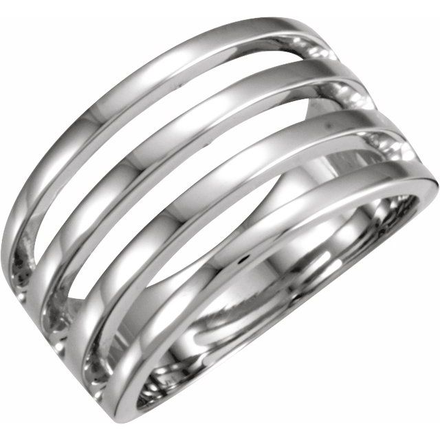 Sterling Silver 11 mm Negative Space Band