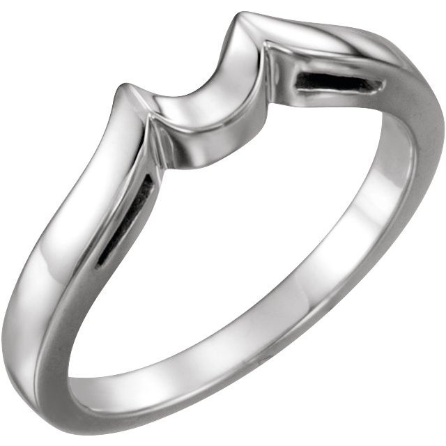 14K White Band for 6.5 mm Round Ring  