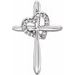 Platinum .04 CTW Natural Diamond Cross with Heart Pendant