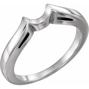 Platinum Band for 7.4 mm Round Ring  