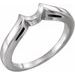 14K White Band for 7.4 mm Round Ring  