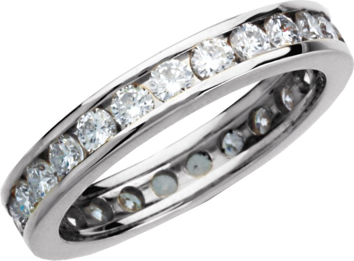 Platinum 1.20 CTW Diamond Eternity Band Size 4.5 Ref 2963056