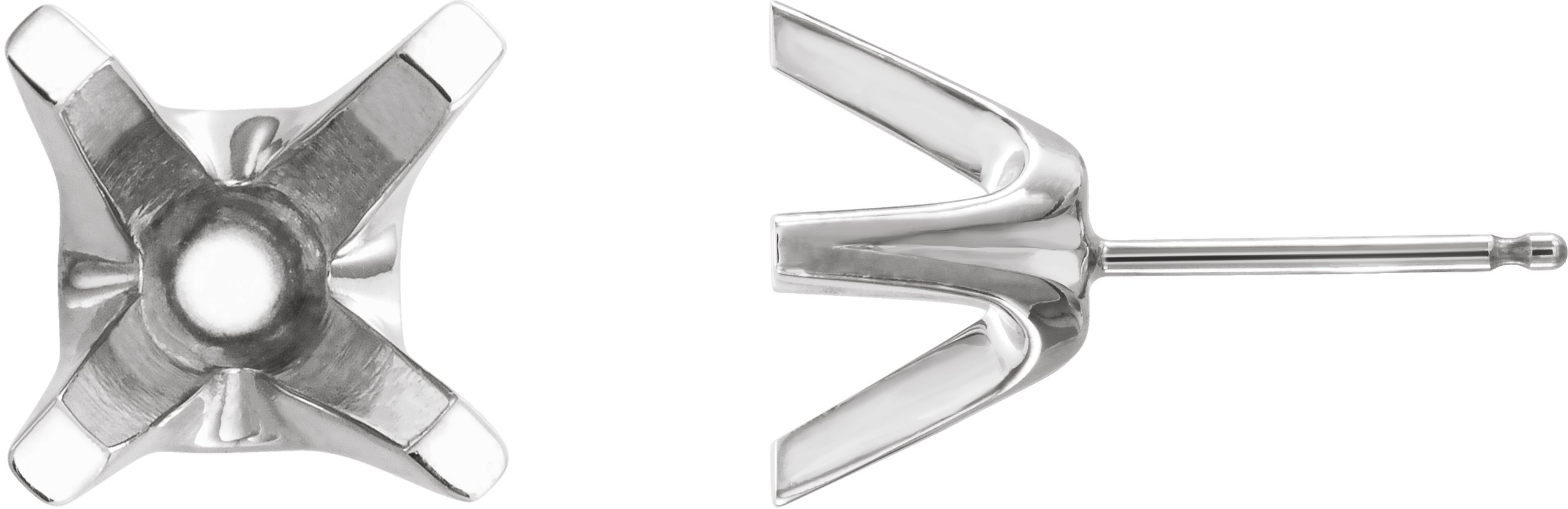 Round 4-Prong Stud Earrings